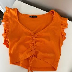 Zara orange top